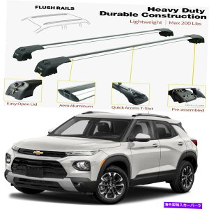 ルーフキャリア シボレートレイルブレイザーのためのシルバールーフラッククロスバー荷物キャリア2021 Silver Roof Rack Cross Bars Luggage Carrier For Chevrolet Trailblazer 2021