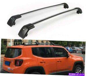 [tLA W[vlQ[h2015-2021A~jE[t[bNNXo[NXo[ɓK2PC 2Pcs Fit for Jeep Renegade 2015-2021 Aluminum Roof Rail Rack Cross Bars Crossbar