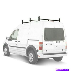 [tLA @_[[tbNtH[hgWbgRlNg2008-13X`[i3o[ubNj Van Ladder Roof Rack Ford Transit Connect 2008-13 Steel (3 BAR BLACK)