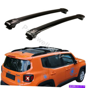 [tLA 2PCSbN\ȉ̃NXo[NXo[bNW[vlQ[h2015-2021̃tBbg 2Pcs Lockable roof crossbars cross bar Rack fits for Jeep Renegade 2015-2021