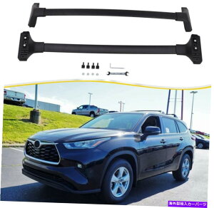 ���[�t�L�����A 2PCS�N���X�o�[���[�t���b�N�̓n�C�����_�[XU70 2020 21 22 L��LE�ɓK�����܂����[���Ȃ� 2Pcs crossbar Roof Rack fits for Highlander XU70 2020 21 22 L & LE Without Rail�y���s�A���i�z