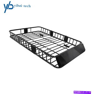 [tLA jo[T[tbN64 '' w/GNXeVJ[SSUVgbvוLAoXPbgz_[ Universal Roof Rack 64'' W/Extension Cargo SUV Top Luggage Carrier Basket Holder
