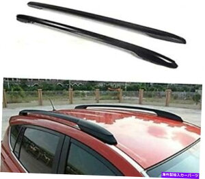 [tLA 2013-2018 Toyota Rav4ubNA~jE[t[bNTCh[o[z_[ For 2013-2018 Toyota RAV4 Black Aluminum Roof Rail Rack Side Rail Bar Holder