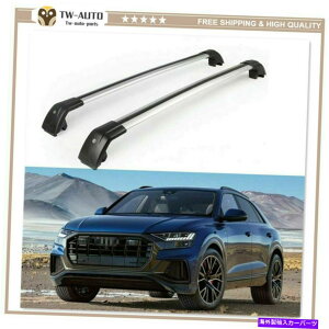 [tLA 2PCSbN\ȃ[t[bNNXo[NXo[AEfBQ8 2019 2020 2021 2Pcs Lockable Roof Rail Racks Cross Bars Crossbar Fit for Audi Q8 2019 2020 2021