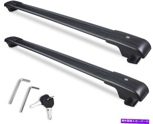 [tLA őςݍ260lbwr[f[eBbN\ȃbN\ȃ[tbNNXo[̌ Max Loading 260lb Heavy Duty Lockable Roof Rack Cross Bars Replacement for Fores