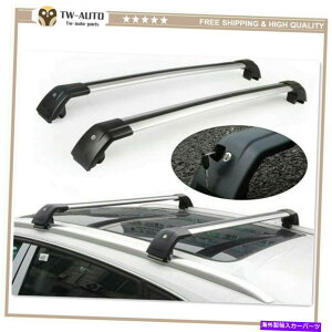 [tLA J[MKX 2015-2019A~jE[tSbNNXo[NXo[ɓK2PC 2Pcs Fit for Lincoln MKX 2015-2019 Aluminum Roof Rail Racks Cross Bars Crossbars