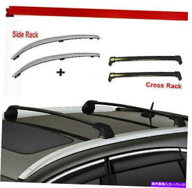 ルーフキャリア 12-16のホンダCRVルーフラッククロスバー +サイドレールトップ荷物キャリアセット For 12-16 Honda CRV Roof Rack Cross Bars + Side Rails Top Luggage Carrier Set