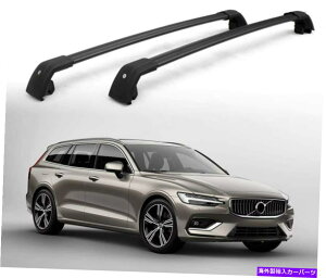 ルーフキャリア 2PCSロック可能なルーフレールラッククロスバークロスバーボルボV60 2019 2020に適しています 2Pcs Lockable Roof Rail Racks Cross Bars Crossbar Fit for Volvo V60 2019 2020