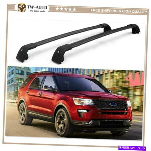 [tLA tH[hGNXv[[2020 2021A~jE[t[bNNXo[NXo[ɓK2PC 2Pcs Fit for Ford Explorer 2020 2021 Aluminum Roof Rail Rack Cross Bars Crossbar