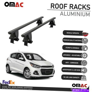 ���[�t�L�����A �V�{���[�X�p�[�N2016-2022�X���[�Y�ȃ��[�t���b�N�N���X�o�[�L�����A���[���u���b�N�ɓK������ Fits Chevrolet Spark 2016-2022 Smooth Roof Rack Cross Bar Carrier Rail Black�y���s�A���i�z