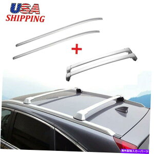 [tLA 4PCSTCh[ + 12-16z_CRV CR-V[tbNוLÃNXo[ 4Pcs Side Rails + Cross Bars for 12-16 Honda CRV CR-V Roof Rack Luggage Carrier