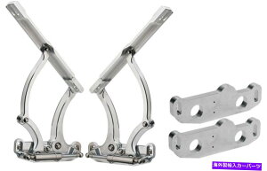 hood panel rbgXyVeB66-67m@t[hqWƃXy[T[ƃKXXvOA@BH BILLET SPECIALTIES 66-67 NOVA HOOD HINGES WITH SPACERS & GAS SPRINGS,MACHINED