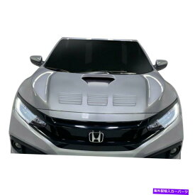 hood panel Honda Civic 2017-2019 Duraflex evsスタイルファイバーグラスフード未塗装 For Honda Civic 2017-2019 Duraflex EVS Style Fiberglass Hood Unpainted