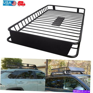 [tLA 64 ''jo[T[tbNtgݕSUVgbvוLAoXPbgz_[ 64'' Universal Roof Rack w/Extension Cargo SUV Top Luggage Carrier Basket Holder
