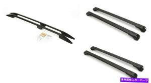 [tLA m[gtBbN2001-2014V[gɐݒ肳ꂽ[t[ƃNXo[ Black Roof rails and Cross Bars Set for Renault Trafic 2001-2014 Short