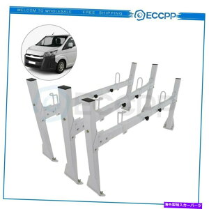 [tLA _[[tbNV{[GNXvXtTCYo3o[1996-onp̃X`[bN Ladder Roof Racks Steel WHITE Rack For Chevy Express Fullsize Van 3 bar 1996-On