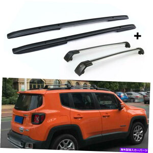 [tLA 4PCSNXo[NXTCh[[t[o[W[vlQ[h2015-2021ɃtBbg 4pcs crossbar cross side rail roof rail bar Fit for Jeep Renegade 2015-2021