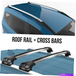 [tLA tH[hg[iN[GAtH[hN[Gz[N[o[[tbN +NXo[Vo[ Ford Tourneo Courier, Ford Courier Hawk Rail Bar Roof Rack + Cross Bars Silver