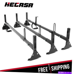 [tLA HecasatTCY͂[tbNݕLAX`[o3o[GMC Savana HECASA Fullsize Ladder Roof Racks Cargo Carriers Steel Van 3 bar For GMC Savana