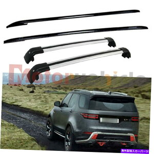 ���[�t�L�����A �����h���[�o�[�f�B�X�J�o���[��4PCS 5 2017-2022�u���b�N�N���X�o�[ +���[�t���b�N���[�� 4PCS For Land Rover Discovery 5 2017-2022 Black Cross Bar + Roof Rack Rail�y���s�A���i�z