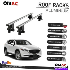 [tLA Vo[X[X[tbNNXo[וLA2 PC}c_CX-5 2017-2022 Silver Smooth Roof Rack Cross Bar Luggage Carrier 2 Pcs For Mazda CX-5 2017-2022