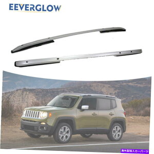 [tLA 2015-2022W[vlQ[hNXo[ɓK[t[bNוTCho[tBbg Roof Rails Rack Luggage Side Bar Fit for 2015-2022 JEEP Renegade Crossbar