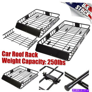 [tLA jo[T[tbNJ[gbvJ[SoXPbgLAtוz_[ Universal Roof Rack Car Top Cargo Basket Carrier with Extension Luggage Holder