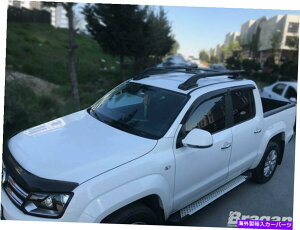 [tLA Volkwagen Amarok 2016+gbvA~jEbNX^COo[̃[t[ Roof Rails For Volkwagen Amarok 2016+ Top Polished Aluminium Rack Styling Bars