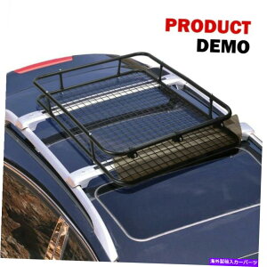[tLA jo[TJ[[tbNsSUVz_[gbvוLAoXPbgX`[ Universal Car Roof Rack Traveling SUV Holder Top Luggage Carrier Basket Steel