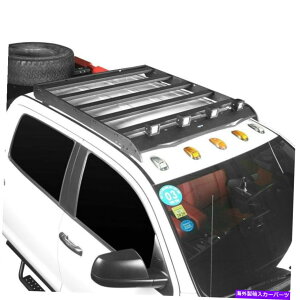 ���[�t�L�����A �g���^�c���h��14-21�N���[�}�b�N�X�p�̃��[�t���b�N�ו��L�����A�z���_�[w/4x LED���C�g Roof Rack Luggage Carrier Holder w/4x LED Lights For Toyota Tundra 14-21 Crewmax�y���s�A���i�z
