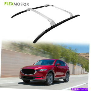 [tLA 2s[X}c_CX-5 2017-2021NXo[ɃtBbg鍕A~jE[t[bN 2 Pieces Black Aluminum Roof Rail Rack Fit For Mazda CX-5 2017-2021 Cross Bar