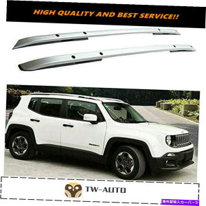 [tLA W[vlQ[h2015-2020A~jE[t[bNTCho[LA2PCStBbg 2Pcs Fits for Jeep Renegade 2015-2020 Aluminum Roof Rail Racks Side Bar Carrier