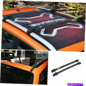 [tLA 2015-2020W[vlQ[hA~jEubNgbv[tJ[SbNNXo[2xɓKĂ܂ Fit For 2015-2020 Jeep Renegade Aluminum Black Top Roof Cargo Rack Cross Bars 2X