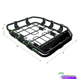 ルーフキャリア 三菱モジュラーHDルーフラックバスケットストレージ+フェアリングのトップライン - マットブラック Topline For Mitsubishi Modular HD Roof Rack Basket Storage+Fairing - Matte Black