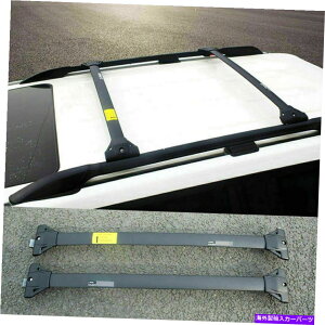 [tLA g^vh2010-2021̂߂̍[וווLANX Black Roof Rail Luggage Rack Baggage Carrier Cross For Toyota Prado 2010-2021