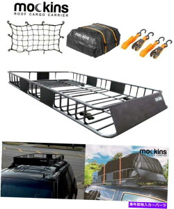 [tLA jo[TJ[̉ドbNoXPbgSUVgbNݕz_[gbv[tQb??Wlbg UNIVERSAL Car Rooftop Rack Basket SUV Truck Cargo Holder Top Roof Luggage Net