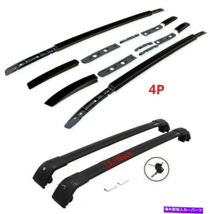 [tLA 4p`̃AEg_[̂߂̃ubN2013-2021[t[bNוNXo[ 4P black for Mitsubishi outlander 2013-2021 Roof Rail Rack luggage cross bar