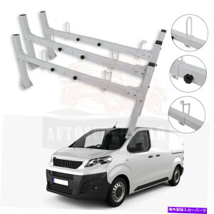 [tLA ͂[tbNX`[zCgbNo3o[V{[GNXvXtTCY1996-on Ladder Roof Racks Steel WHITE Rack Van 3 bar For Chevy Express Fullsize 1996-On