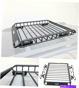 [tLA jo[TSUVgbNJ[[tbNoXPbggbvוLAJ[Sz_[s Universal SUV Truck Car Roof Rack Basket Top Luggage Carrier Cargo Holder Travel
