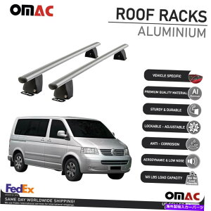 [tLA VW Multivan TransporteriT5j2003-2008̌Œ_NXo[[tbN[ Fixed Point Cross Bar Roof Rack Rail For VW Multivan Transporter (T5) 2003-2008