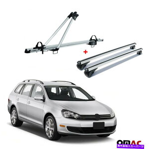 [tLA [toCNLA +NXo[SILVERALUZbgVW Jetta SportWagen 2009-2014 Roof Bike Carrier + Cross Bars Silver Alu Set For VW Jetta Sportwagen 2009-2014
