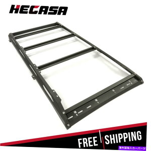 ���[�t�L�����A �w�J�T�u���b�N�X�`�[���p�E�_�[�R�[�e�B���O���[�t���b�N�T�C�h���[���t�B�b�g2010-21�g���^4�����i�[ HECASA Black Steel Powder Coated Roof Rack Side Rail Fits 2010-21 Toyota 4Runner