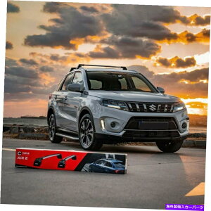 [tLA ^[gGA2[tbNAXYLB^̃NXo[ubNJ[5D 2015-2022 Turtle AIR2 Roof Rack, Cross Bar Black Color for Suzuki Vitara 5D 2015-2022
