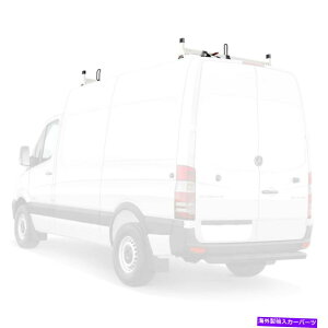 [tLA @eBbNzCgH1 2o[X`[_[bNinC[tjZfXXv^[2007-I Vantech White H1 2 Bar Steel Ladder Rack (High Roof) Mercedes Sprinter 2007-On