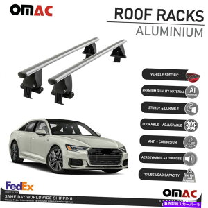 ルーフキャリア アウディA6セダン2019-2022のシルバースムーズトップルーフラッククロスバー荷物キャリア Silver Smooth Top Roof Rack Crossbar Luggage Carrier For Audi A6 Sedan 2019-2022