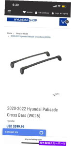 [tLA q_CEpZ[h2020-2022ubNNXo[̎ו[tbN[ Hyundai Palisade 2020 - 2022 Black Cross Bar Baggage Roof Rack Rail