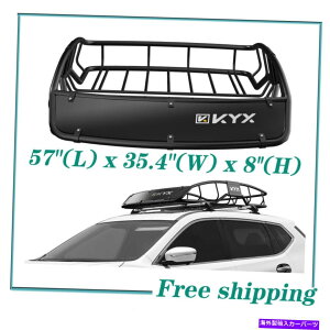 [tLA 57 ''jo[T[tbNGNXeVJ[SJ[gbvוLAoXPbgz_[ 57'' Universal Roof Rack Extension Cargo Car Top Luggage Carrier Basket Holder