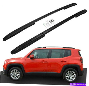 [tLA 2PCA~jE[t[bNTCh[o[z_[W[vlQ[h2015-2020ɓKĂ܂ 2Pc Aluminum Roof Rail Rack Side Rail Bar Holder Fit for Jeep Renegade 2015-2020