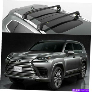 [tLA ^[gubNGAV2[t[bNNTXLX IV LX600iJ300j2022pNXo[ Turtle Black Air V2 Roof Rail Racks Cross Bar for Lexus LX IV LX600 (J300) 2022