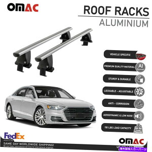 [tLA Vo[X[Xgbv[tbNNXo[וLA2PCAEfBA8 2019-2022 Silver Smooth Top Roof Rack Cross Bar Luggage Carrier 2Pcs For Audi A8 2019-2022
